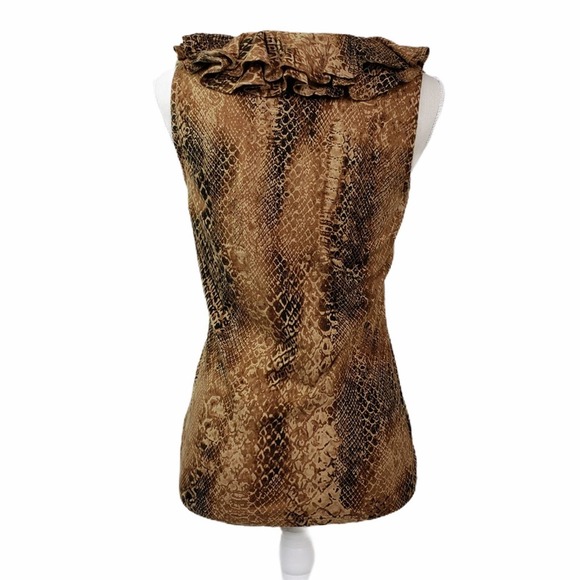 Lauren Ralph Lauren Ruffle Animal Print Top - Picture 3 of 10